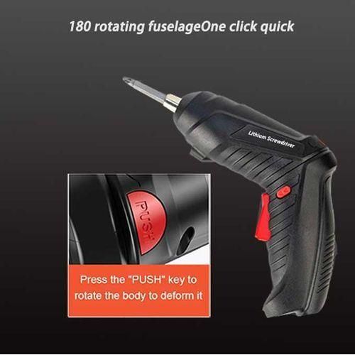 Portable Wireless Electric Screwdriver With Circulating Battery Drive - Capable Of Illumination