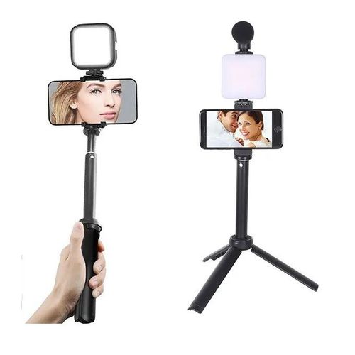 Other Video-Making Kit PK-772 - Microphone - Tripod - LED Lighting - Remote Black