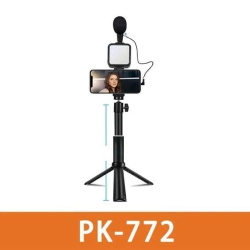 Other Video-Making Kit PK-772 - Microphone - Tripod - LED Lighting - Remote Black