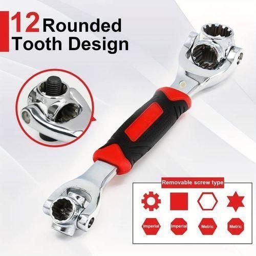 52 In 1 Wrench Tool Set, 360&deg; Swivel Head, Universal Wrench, 8-19mm, Hardware Tools