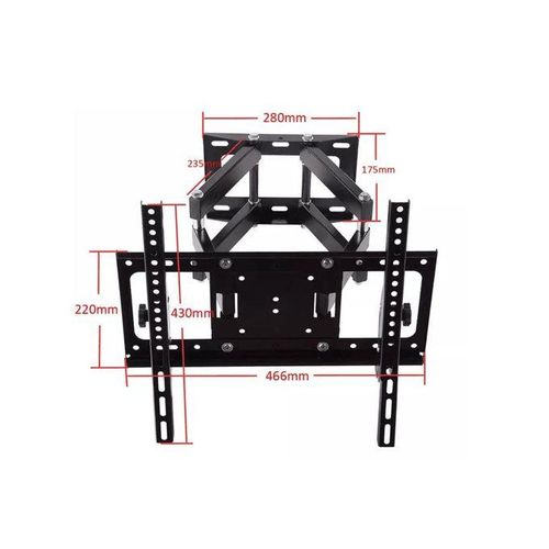MOUNT Full Motion TV Mount for 32-75 Inch Flat Screen LED TV up to 132 lbs, Swivel TV Wall Mount Dual Articulating Arms, Tool-Free Tilt TV Bracket Max
