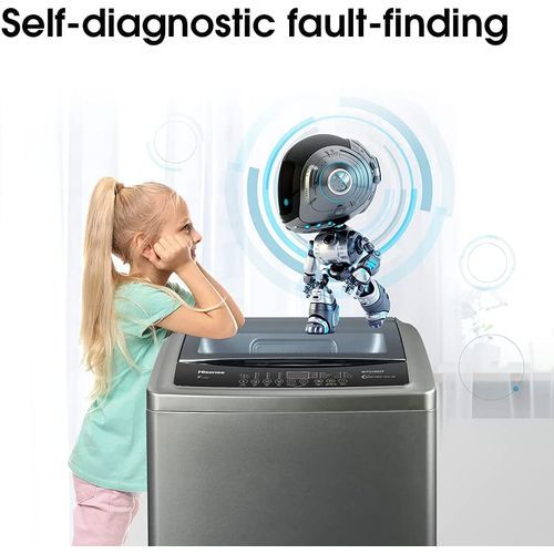 Hisense 8 Kg Top Loading Washing Machine Free Standing 8KG -Titanium 3 Years Warranty