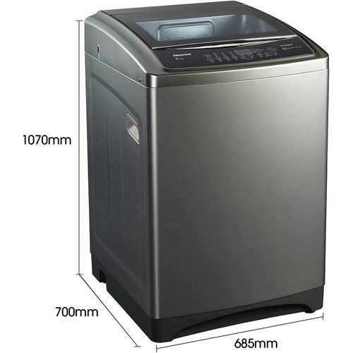 Hisense 8 Kg Top Loading Washing Machine Free Standing 8KG -Titanium 3 Years Warranty