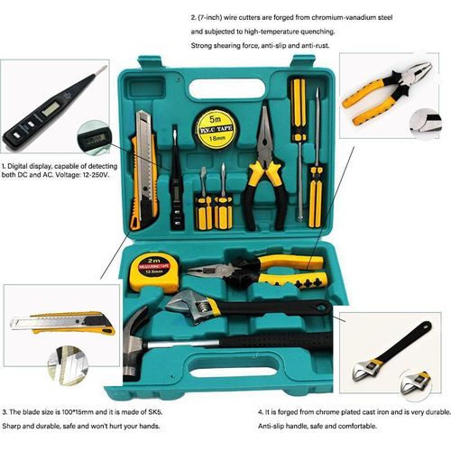 13 In 1 Home Repair Tools Box Kit Set