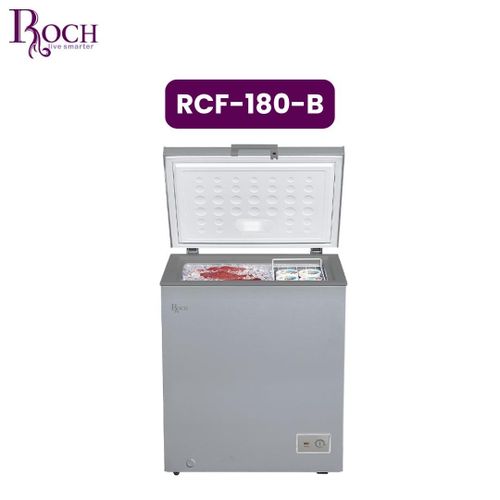 Roch 180 Litres Defrost Deep / Chest Freezer RCF-180-B(Sliding Glass) - Grey