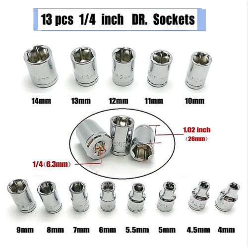 46pcs Ratchet Wrench Socket Professional Auto Repair Combination Kit