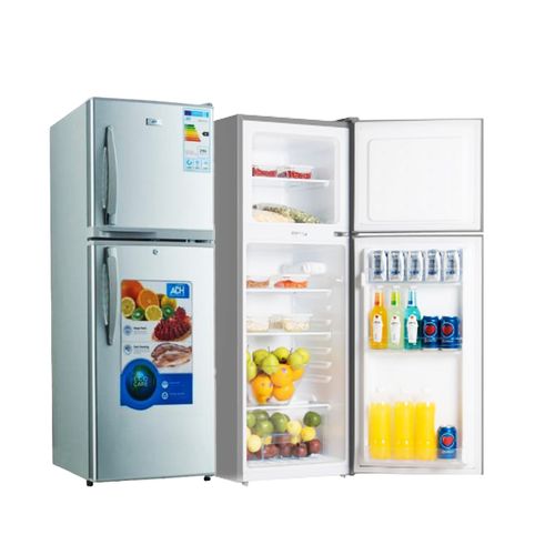 ADH 168 Liters Double Door Top Freezer Defrost Fridge – Silver