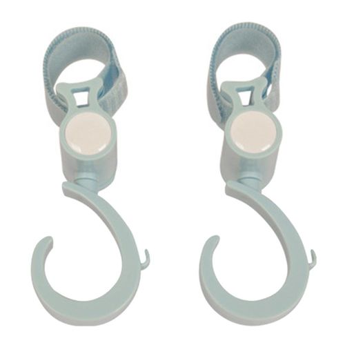 2 Pieces Stroller Hook Multifunctional Omnidirectional Basket Strap Bag Hanger Grip Accessories Baby New,Blue NO5119