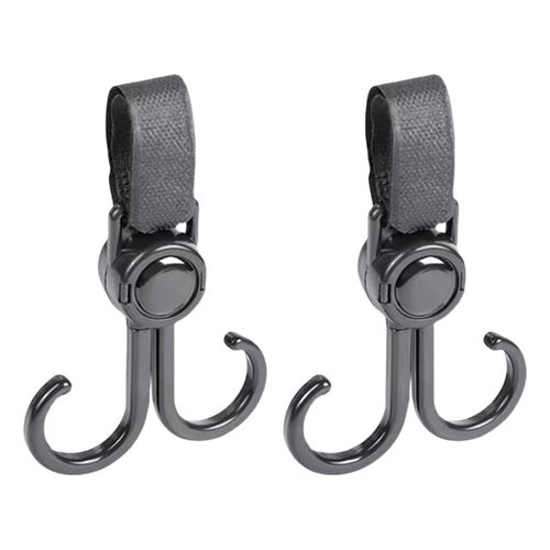 Universal Baby Stroller Hooks Car Vehicle Back Seat Headrest Multipurpose Hooks Suitable for Hanging Diaper Bags,Rotary Double Hook Style NO5102