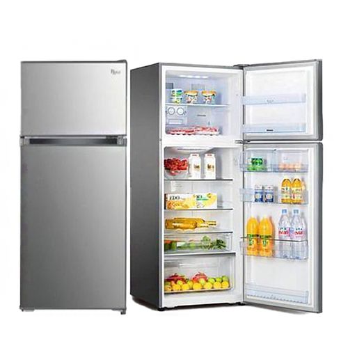 Roch 140 Liters Double Door Top Freezer Defrost Fridge – Silver(2YRS WRTY)
