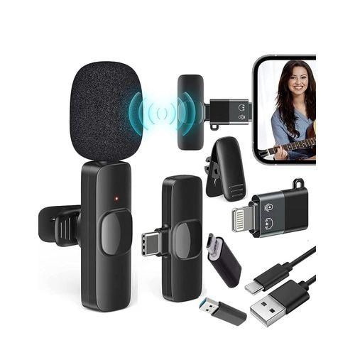 K8 Wireless Microphone for YouTube Facebook Live Stream Vlog Plug & Play Microphone