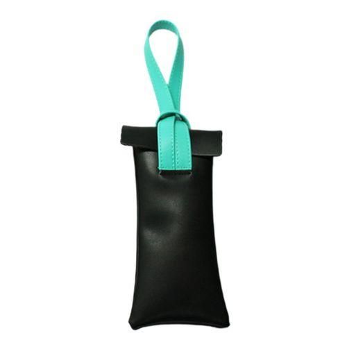 Travel PU Leather Eyeglasses Case Slim Pouch Holder Black