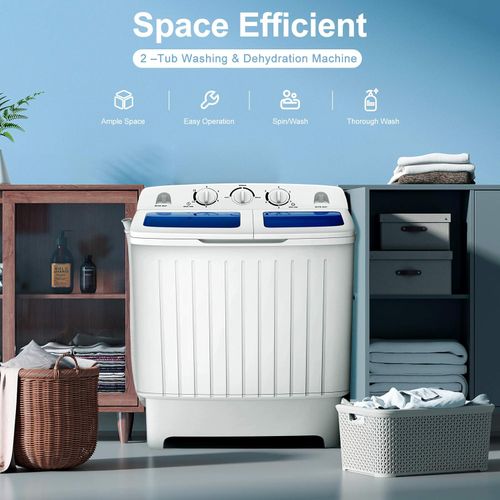 SPJ 10kg Twin Tub Washing Machine - White