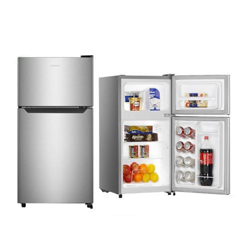 Hisense 120 Liters Double Door Refrigerators (Defrost) - Silver 3 Years Wrnty