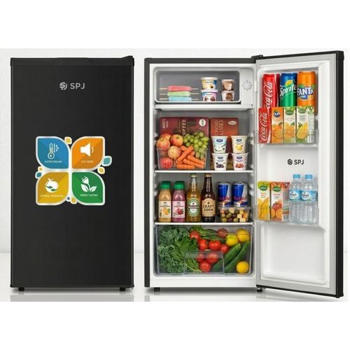 SPJ 120 Liters Single Door Refrigerator  - Black (5YRs WRTY)
