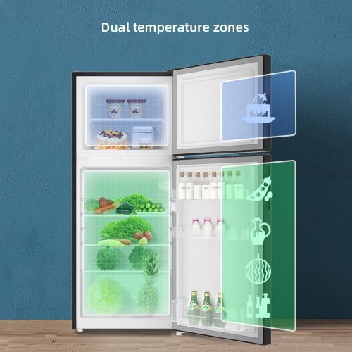Chiq 150 Liters Double Door Top Freezer Refrigerator - Black 3 Years Warranty