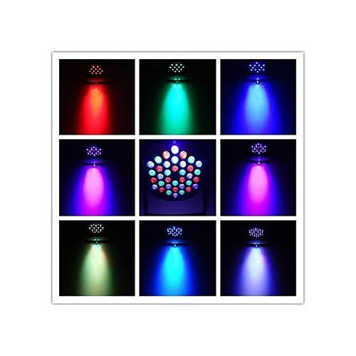 RGB LED Stage Light Par DMX-512 Light Laser Projector Party DJ Light - Black