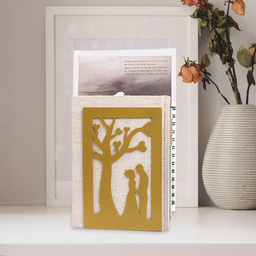 Metal Bookends Decoration Book Stopper Stand Tree And