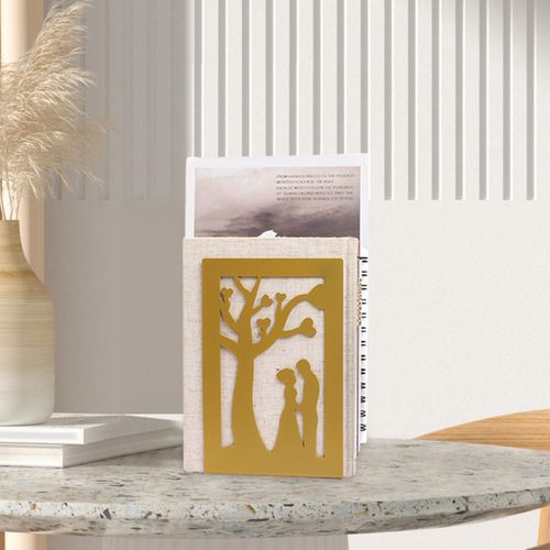Metal Bookends Decoration Book Stopper Stand Tree And