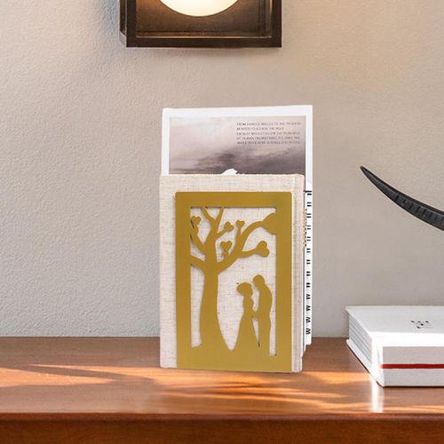 Metal Bookends Decoration Book Stopper Stand Tree And