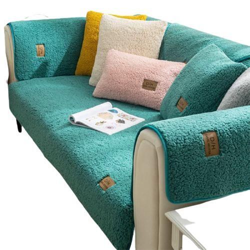 Autumn Winter Thick Sofa Couch Cover Living Room Pad Cushion Mat Household DecorGreen
