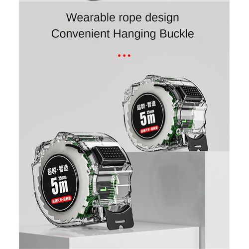 5M self-locking double-sided fluorescent steel tape measure, double-sided medium imperial scale, high-precision and durable measuring tool ruler