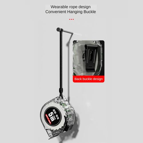 5M self-locking double-sided fluorescent steel tape measure, double-sided medium imperial scale, high-precision and durable measuring tool ruler