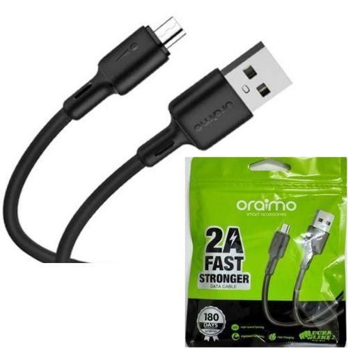 Oraimo Fast Charging & Data Transfer Android USB Cable For All Smartphones -Black