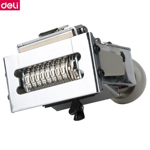 Deli 7506-7515 Heavy Automatic Numbering Machine 3-15 Bits/ Wheel Date Page Business Stamp For Financial Bank-9bits