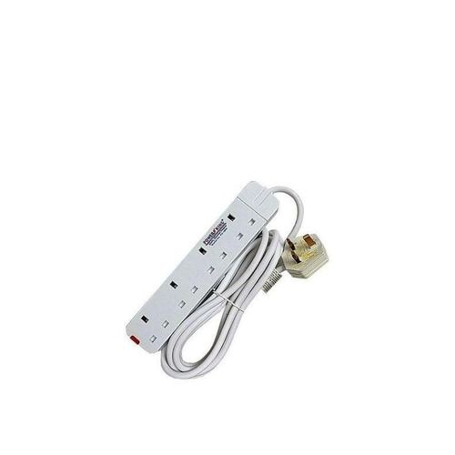 Power King Original 4 Way Power Extension Cable - White Brand