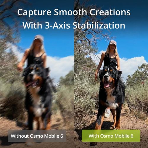 Dji OSMO Mobile 6 Smartphone Gimbal Stabilizer, 3-Axis Phone Gimbal, Built-In Extension Rod, Android and iPhone Gimbal, Vlogging Stabilizer, Platinum Gray, UAE Version with Official