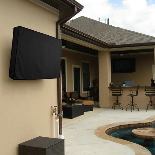 Outdoor TV Cover Waterproof Dustproof TV Protector Remote