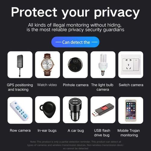 Camera Detector Anti-Spy Detector Finder Counter Surveillance, Spy Finder GPS Tracker Bug Detector for Offices, Hotels, Business Meetings, Homes, Cars