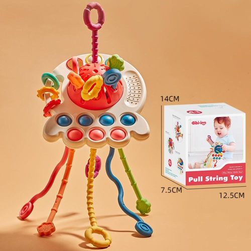 Montessori Pull String Learning Ropes Learning Ropes with Simple Bubble Sliding Balls Infants Toddlers Boys Girls 18+ Months Old NO5299
