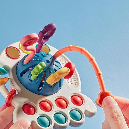 Montessori Pull String Learning Ropes Learning Ropes with Simple Bubble Sliding Balls Infants Toddlers Boys Girls 18+ Months Old NO5299