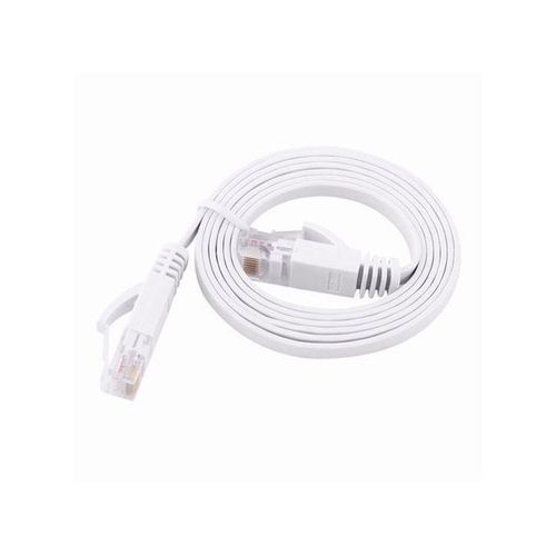 Ethernet Cable High Speed CAT6e Flat Ethernet Network LAN Cable For Home Office - White