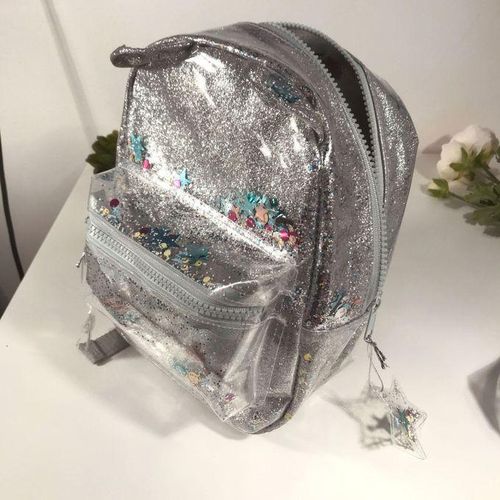 2022 New Silver Cat Ear Glitter Mini Backpack Ladies Cute Children Glitter Glitter Sequin School