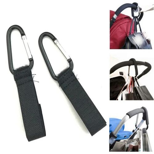 2Pcs Baby Stroller Cart Accessories Shopping Pram Hook Props Multi Purpose Baby Stroller Hanger Metal Convenient Hook Clip
