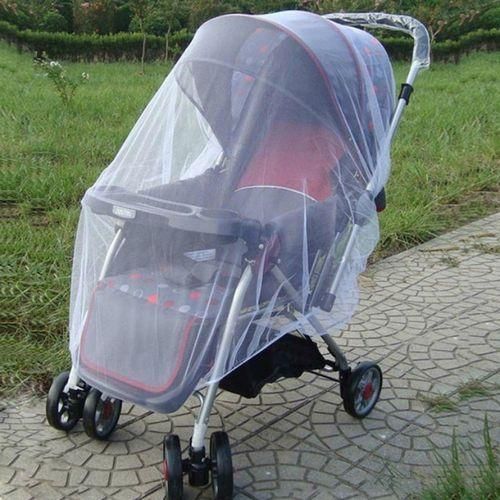 3 PCS 150cm Baby Pushchair Mosquito Insect Shield Net Safe Infants Protection Mesh Stroller Accessories Mosquito NetWhite
