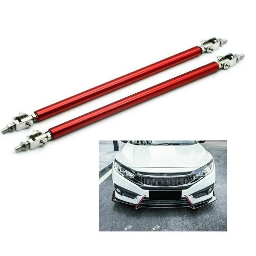 2Pcs Universal Adjustable Front Bumper Lip Splitter Strut Rod Tie Support Bar NO5119