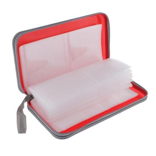 80 CDVCDDVD Case Binder Portable Hard  Disc Red