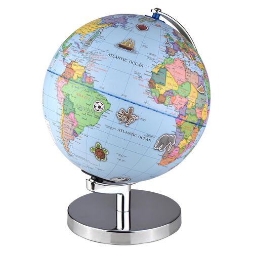 World Globe Illuminated AR Globe with Stand Educational LED Augmented Reality Earth Globe for Kids Learning Geography Constellation Interactive APP Gift for Boys Girls