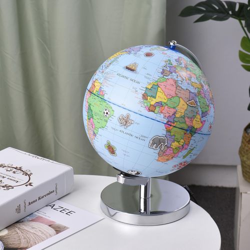 World Globe Illuminated AR Globe with Stand Educational LED Augmented Reality Earth Globe for Kids Learning Geography Constellation Interactive APP Gift for Boys Girls