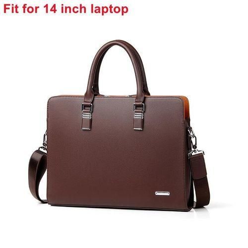 MOTAORA High Quality Leather Men Shoulder Bags Male Handbags For Macbook HP DELL 14 15.6 Inch  Work Bag Business Briefcase