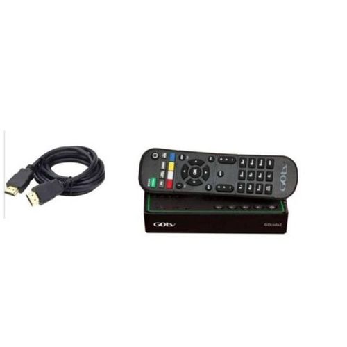 Gotv Decoder + HDMI + Free New Pair Remote Battery/Cell Black