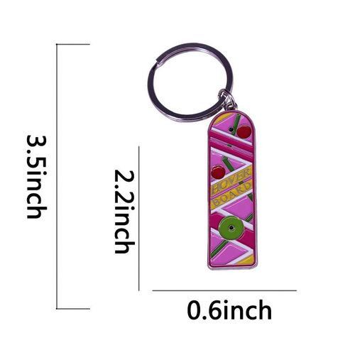 Marty Mcfly Hoverboard Keyring Back To The Future Keychain Time Travel Sci-Fi Movie Fans