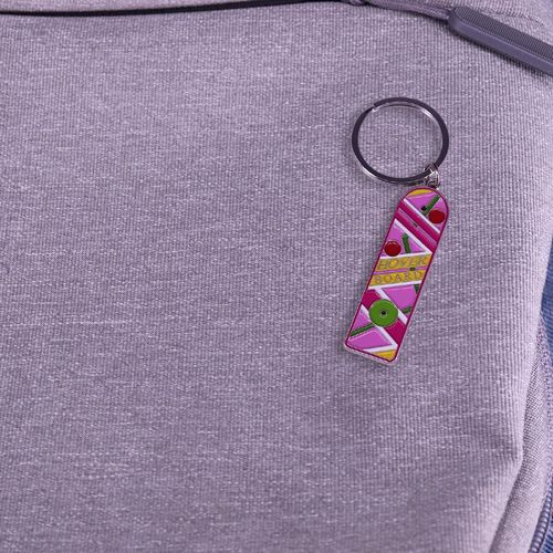 Marty Mcfly Hoverboard Keyring Back To The Future Keychain Time Travel Sci-Fi Movie Fans