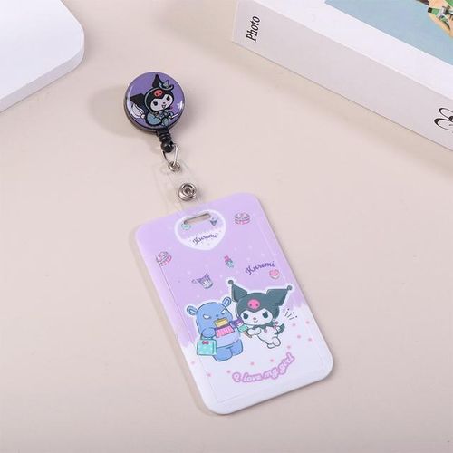 Cartoon Hello Kitty Retractable Clip ID Holder Women Door Badge Reel Yoyo Girls Cardholders Nurse Hang Credential Buckle