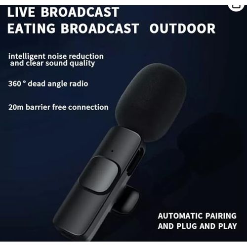 K9 Dual Wireless Lavalier Microphone Plug and Play, No Need APP & Bluetooth Collar Mic for, iPad, Mac Devices for YouTube, Live Stream & Video Recording (K-9 Double Microphone)