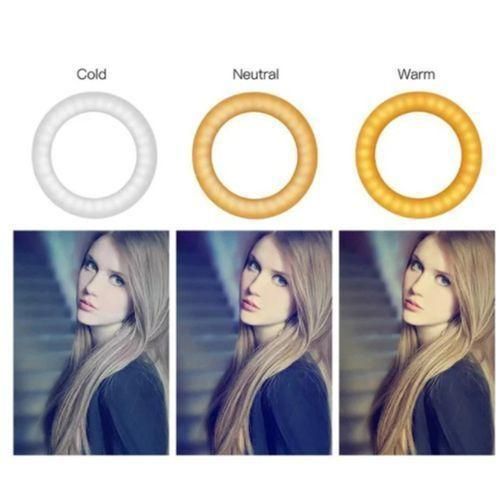 Multipurpose Tripod 18inch Remote Control LED Ring Light With 3 Cell Phone Holders And A Free Tripod Stand - Black, White